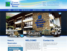 Tablet Screenshot of coronwestownresort.com